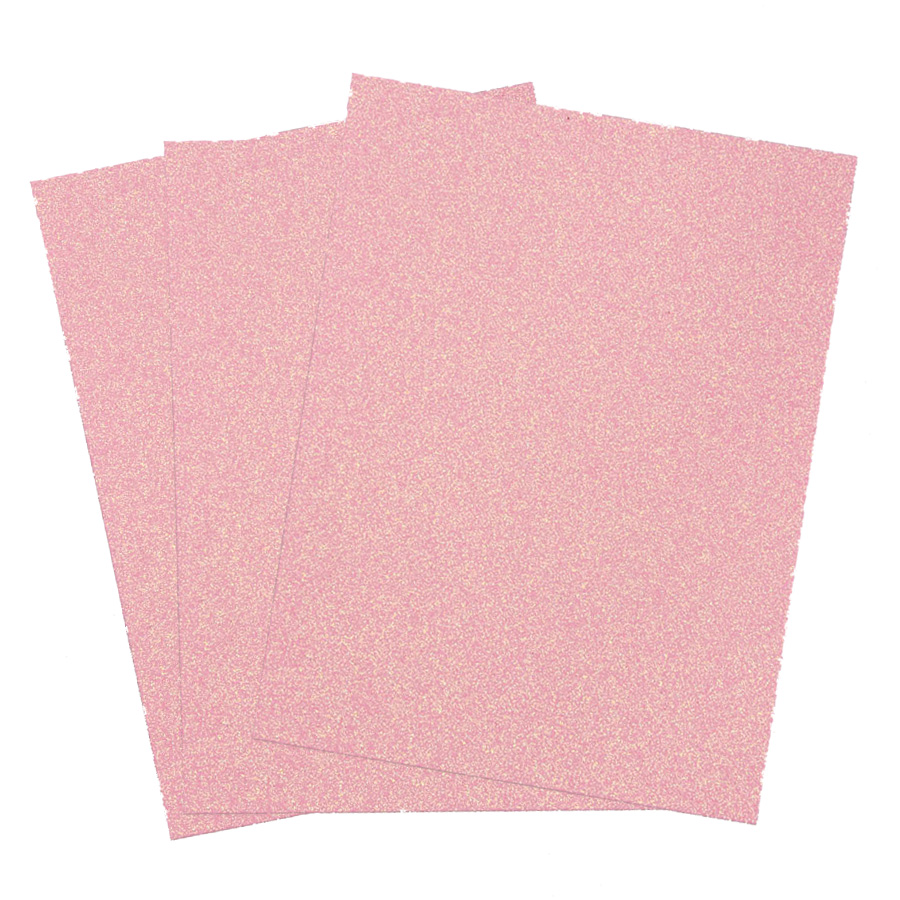 Eva Foam Glitter Large Sheet 10pk Pink