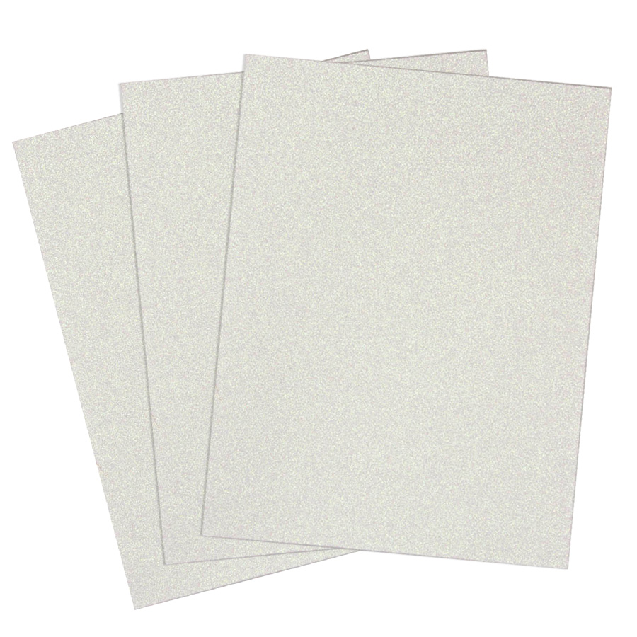 Eva Foam Glitter Large Sheet 10pk White