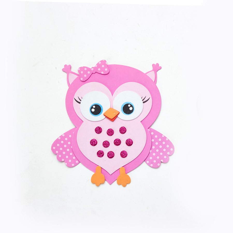 Owl Foam Sign - Pink