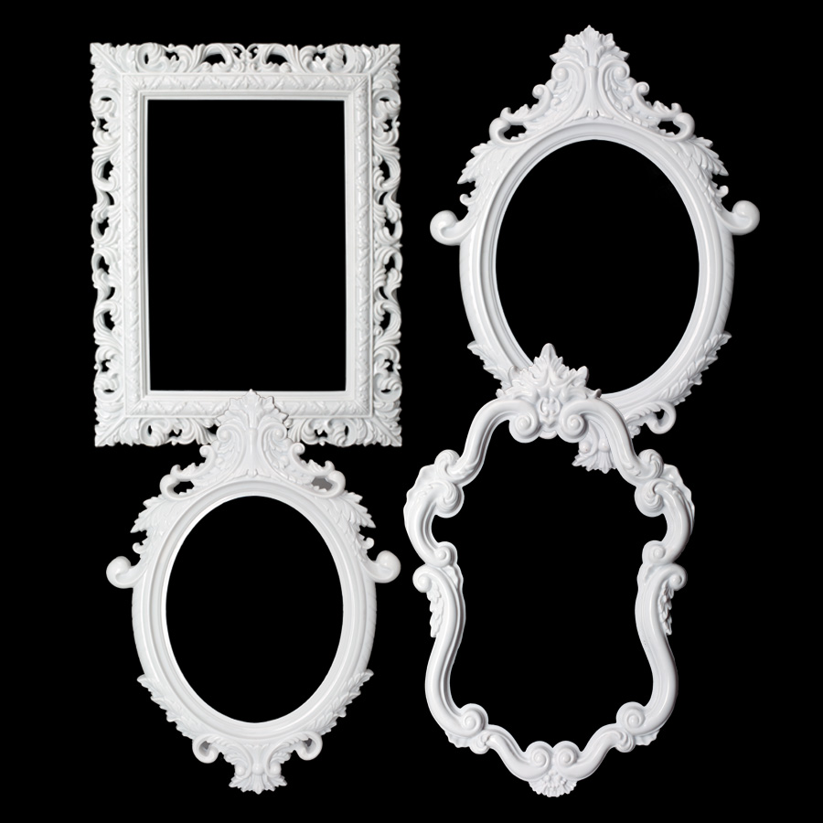 Plastic Frame 4pc/set - White