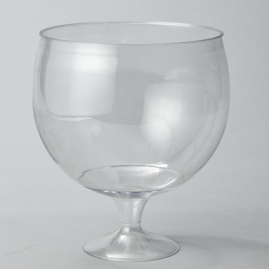 Plastic Pedestal Bowl - 3.2qts Clear