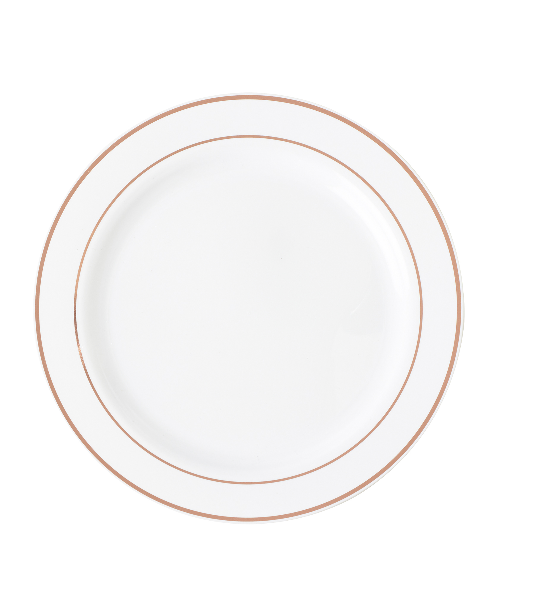 Disposable Deluxe Plate With Hot Stamping Ring 7½" - Rose Gold