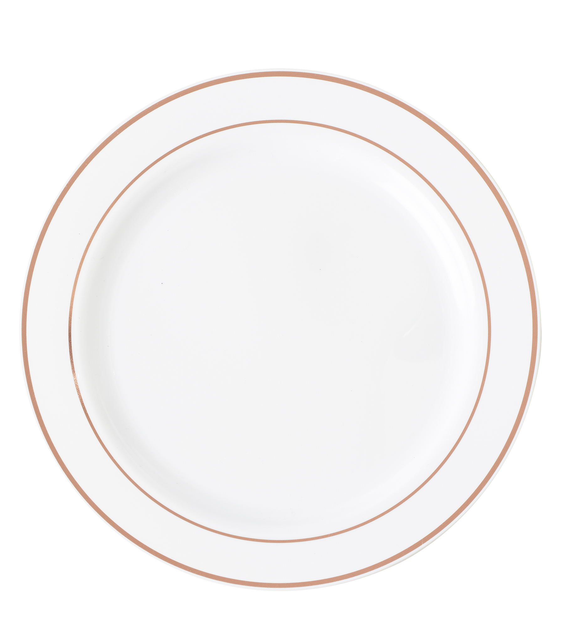 Disposable Deluxe Plate With Rose Gold Hot Stamping Ring 10½"