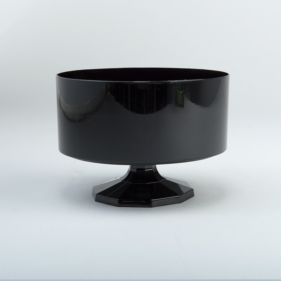 Plastic Trifle Pedestal Container 4½" - Black