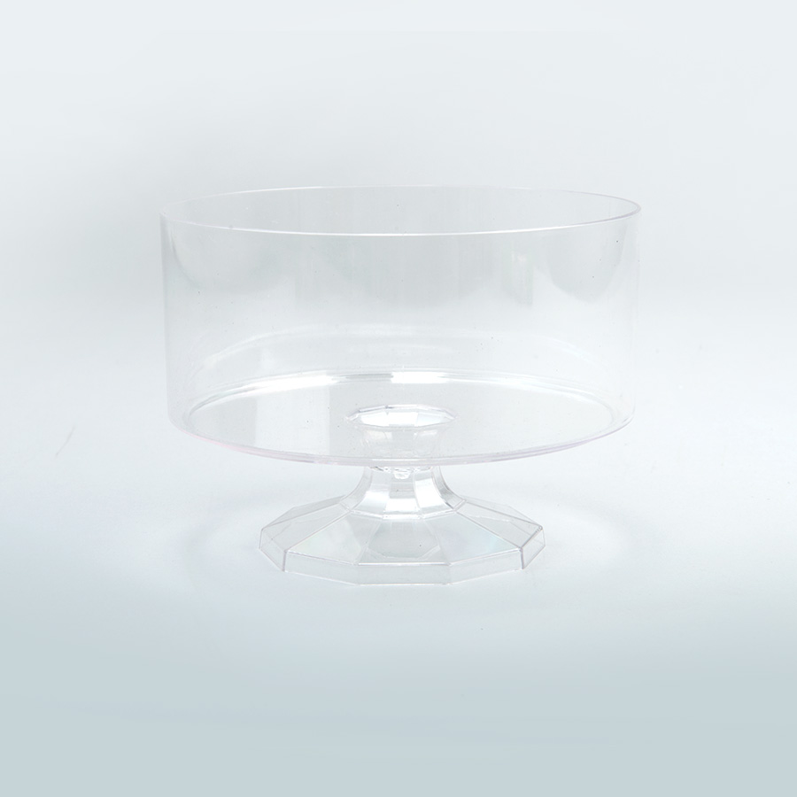 Plastic Trifle Pedestal Container 4½" - Clear