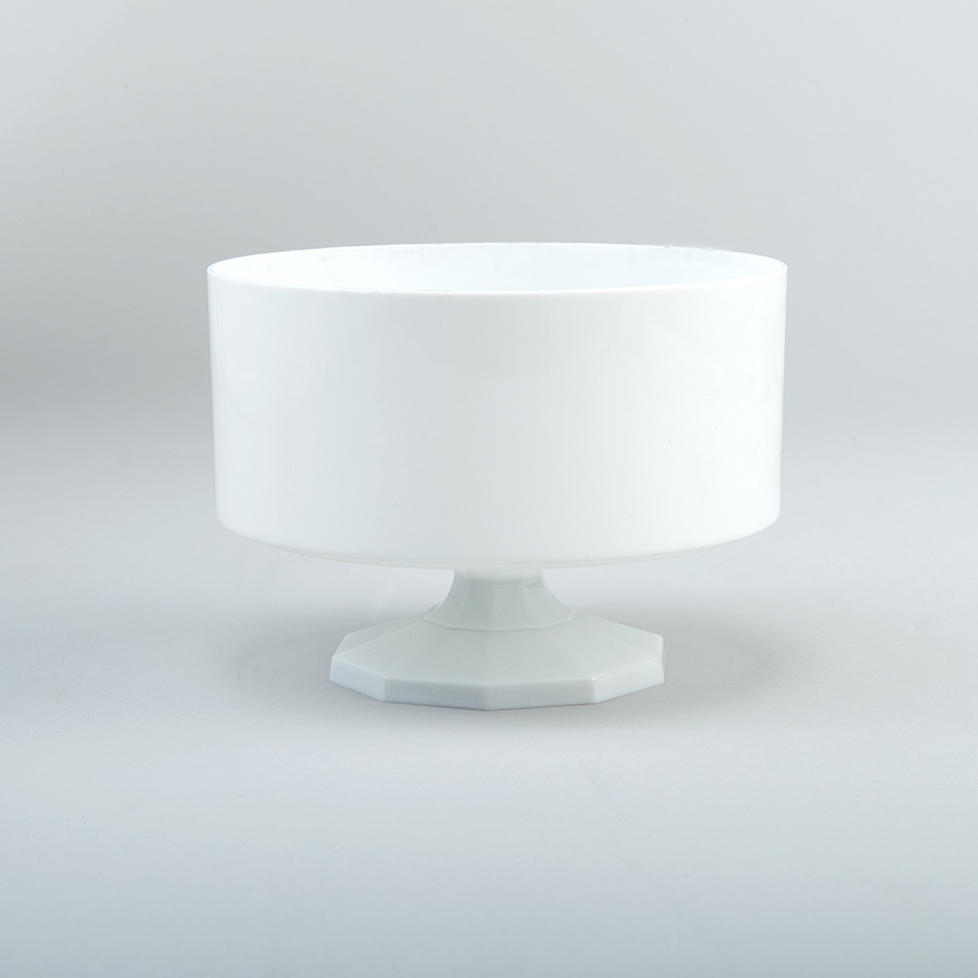 Plastic Trifle Pedestal Container 4½" - White