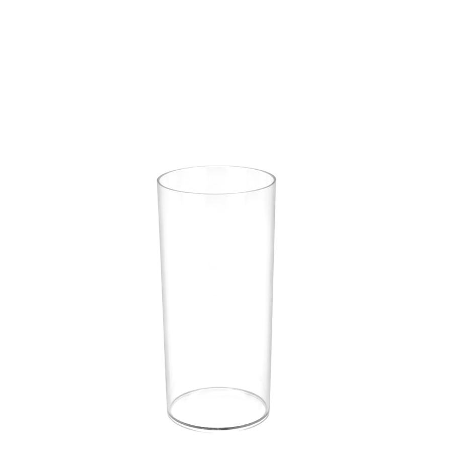 Plastic Cylinder Vase 10" - Clear