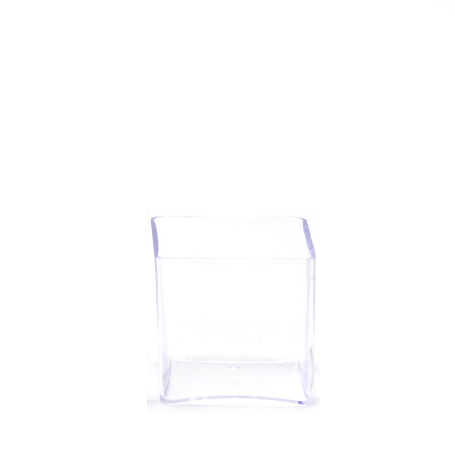 Plastic Square Container 4" - Clear