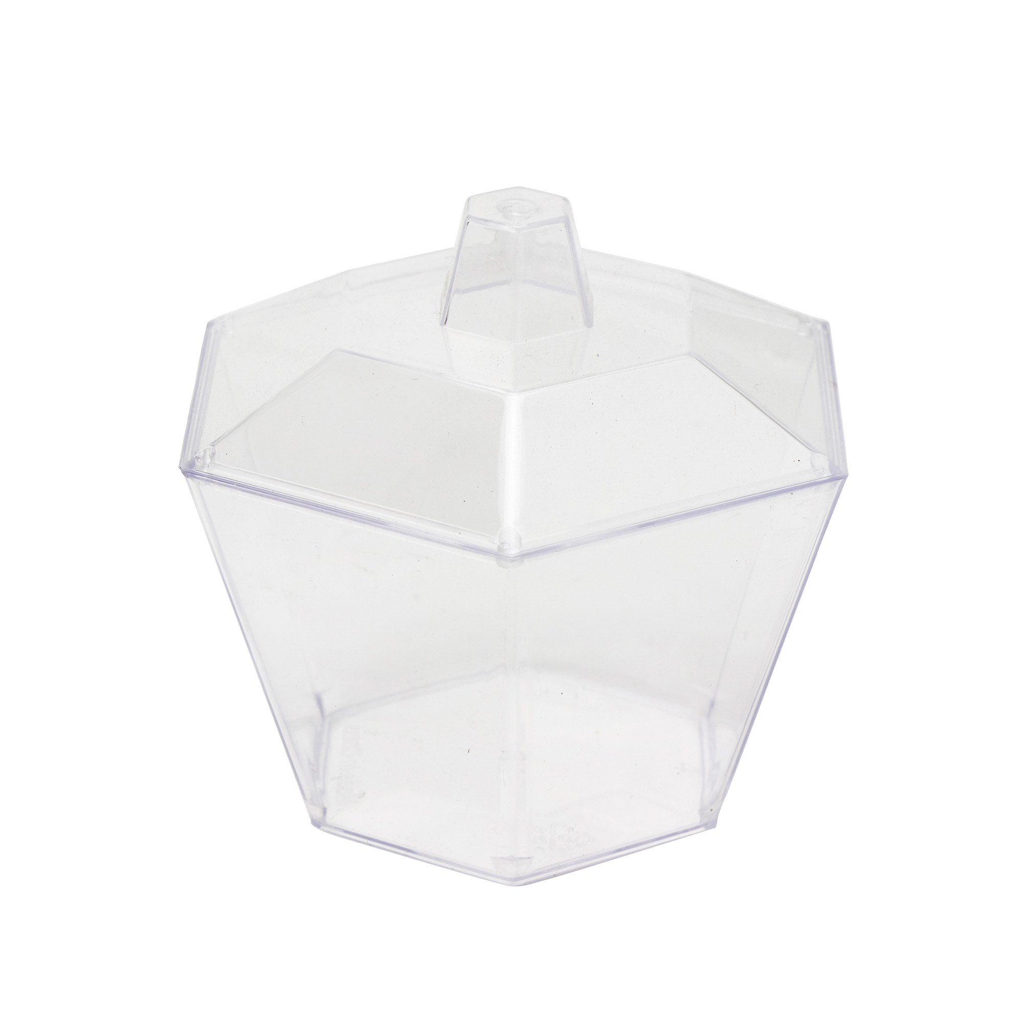 Plastic Hexagon Cup 3oz 12pc/box - Clear