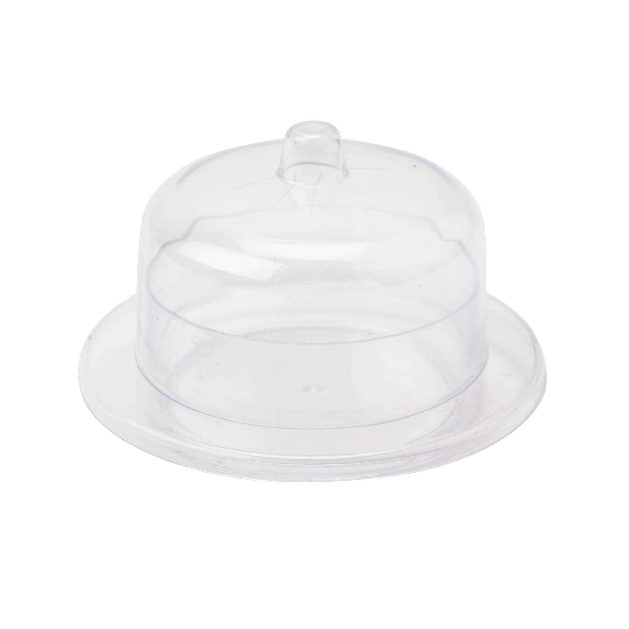 Plastic Dessert Tray with Lid 2oz 6pc/box - Clear