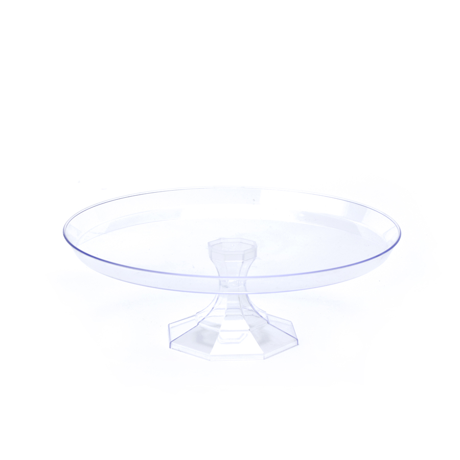 Plastic Round Cake Stand 10¼" - Clear