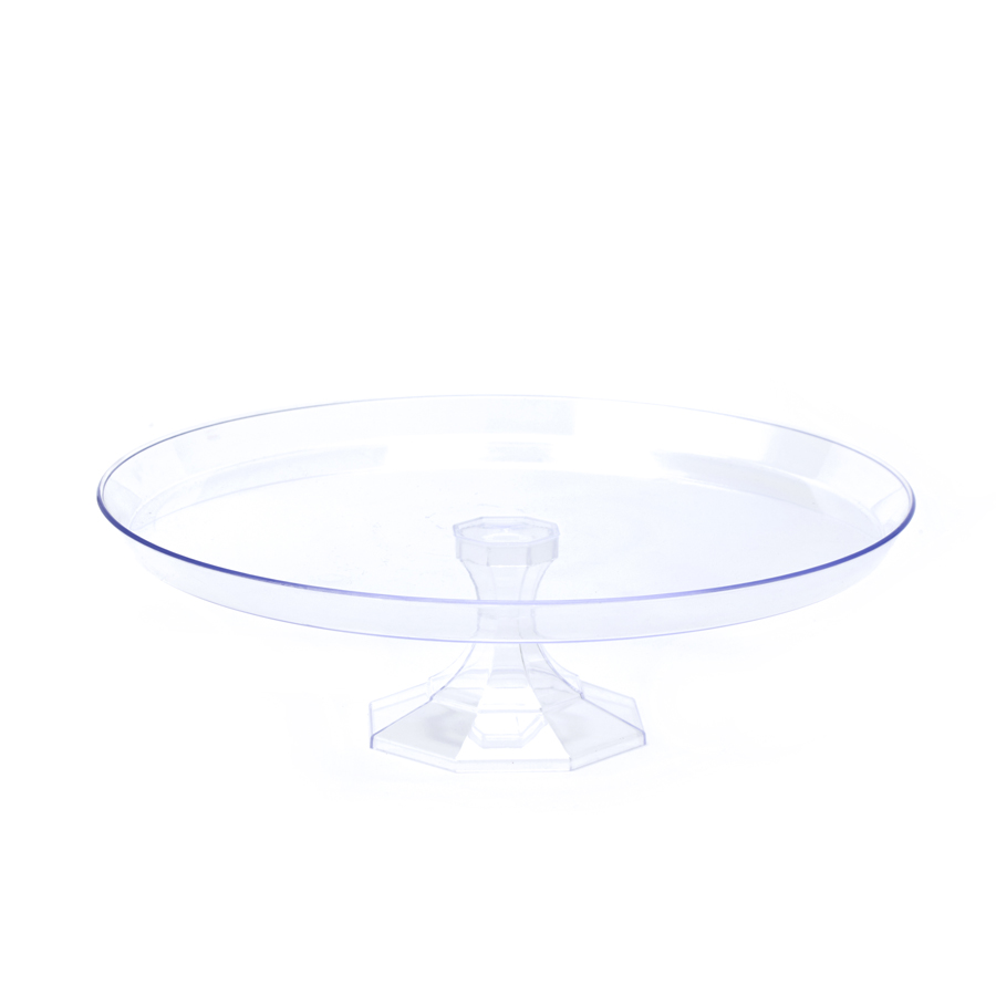 Plastic Round Cake Stand 11¾" - Clear