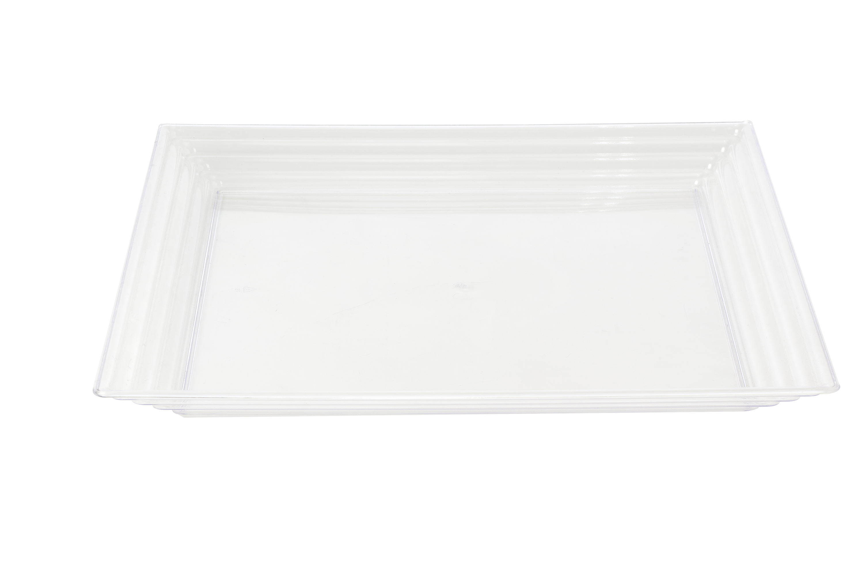 Square Plastic Tray - Clear