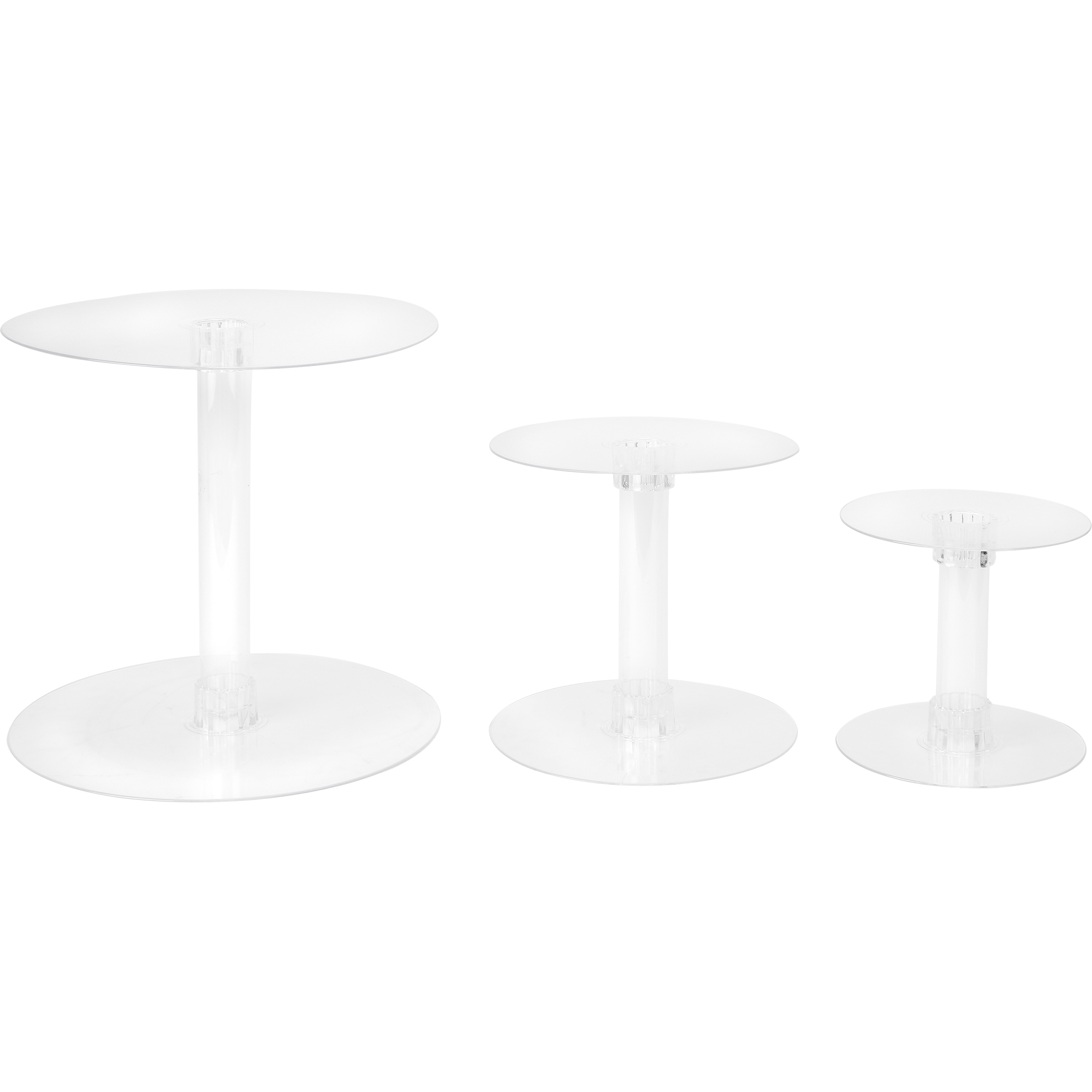 Plastic Plate Cake Stands 3pc/set