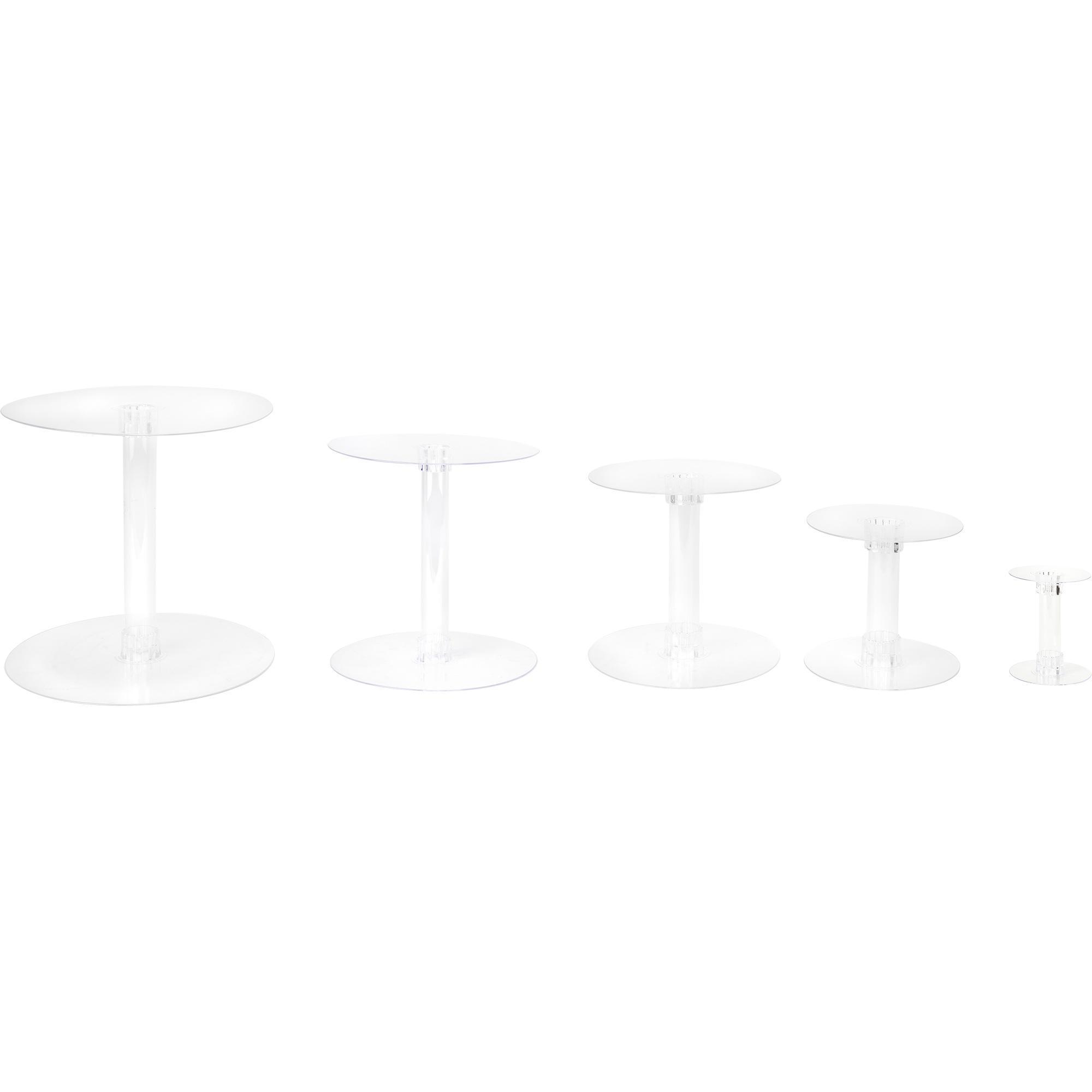Plastic Plate Cake Stands 5pc/set