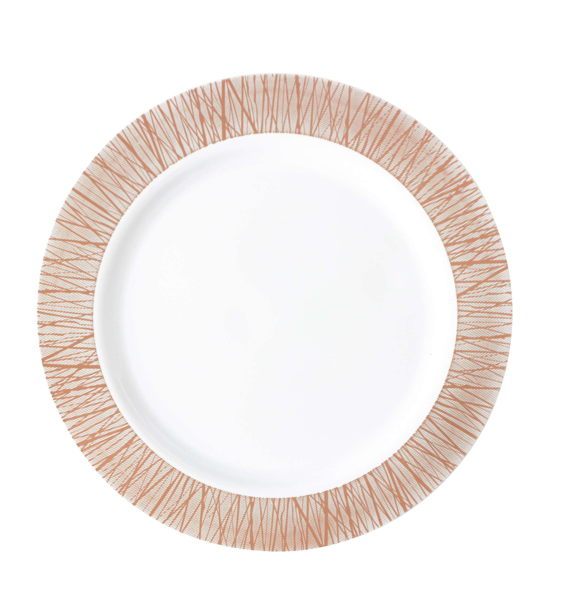 Disposable Deluxe Plate With Hot Stamping 10½" - Rose Gold