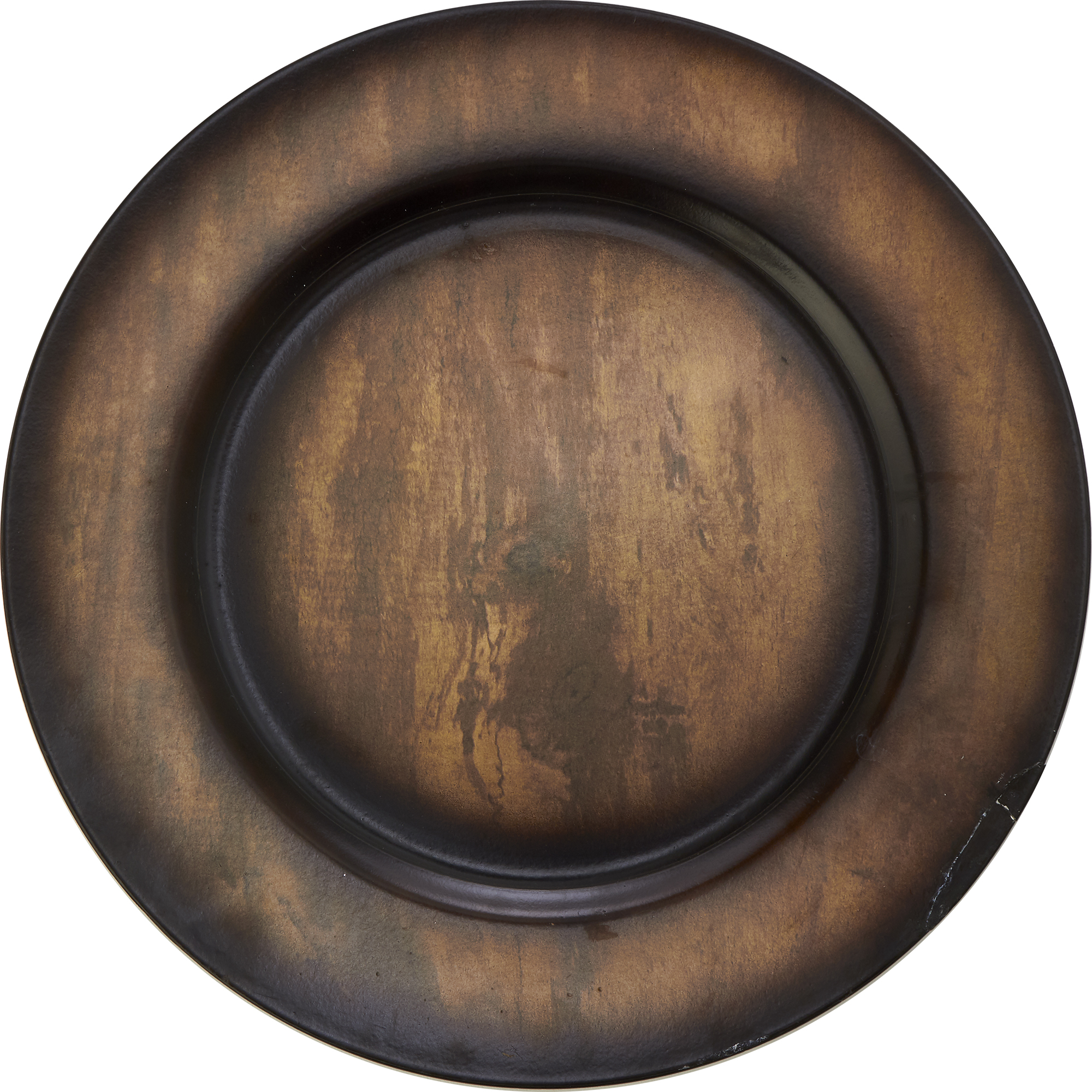Faux Wood Plastic Charger Plate 13"
