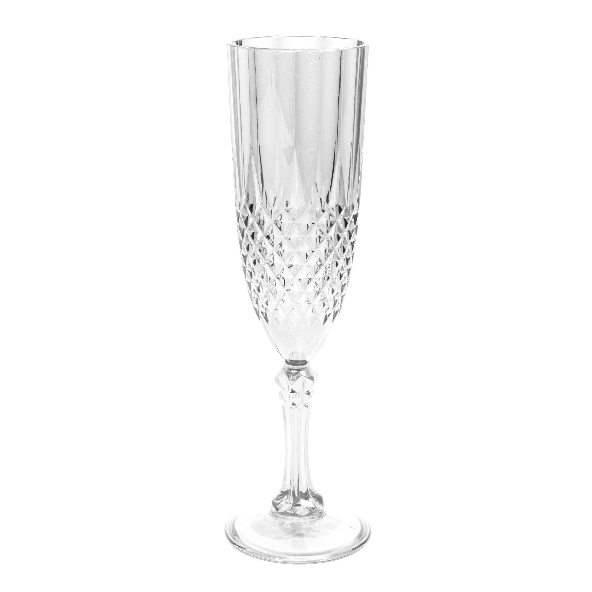 Premium Plastic Champagne Flutes 8pc/pack- Clear