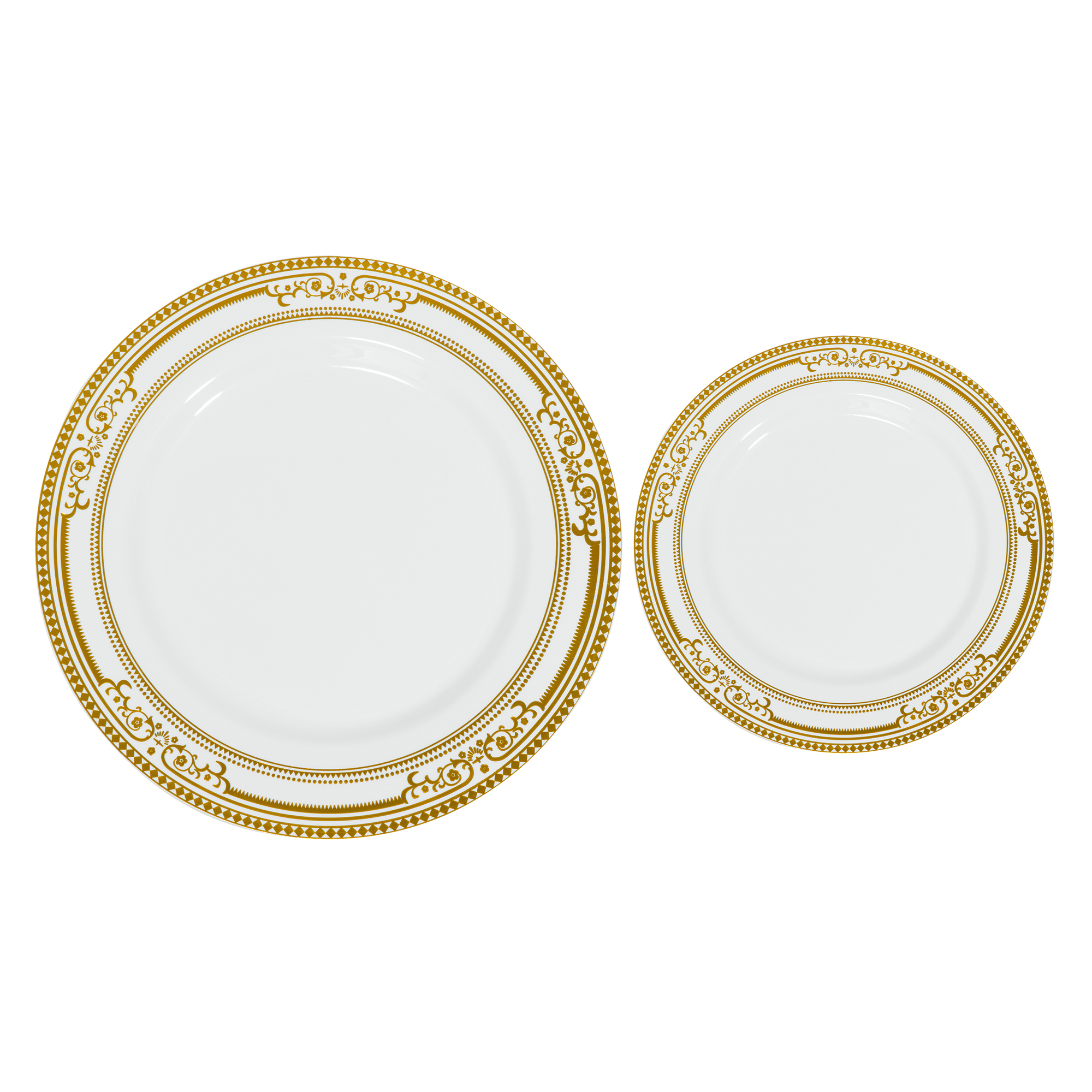 Disposable Deluxe Plate Set 50pc/set - Gold