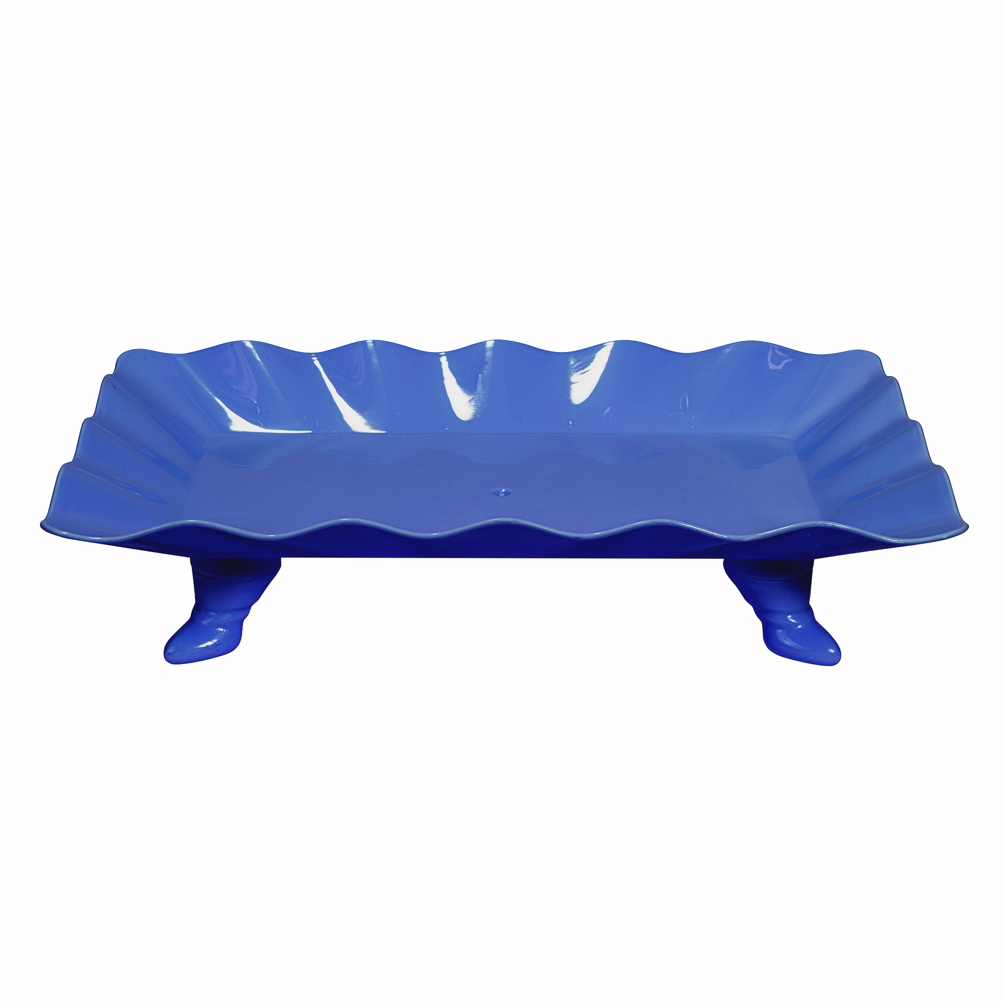 Plastic Scalloped Treat Stand - Royal Blue