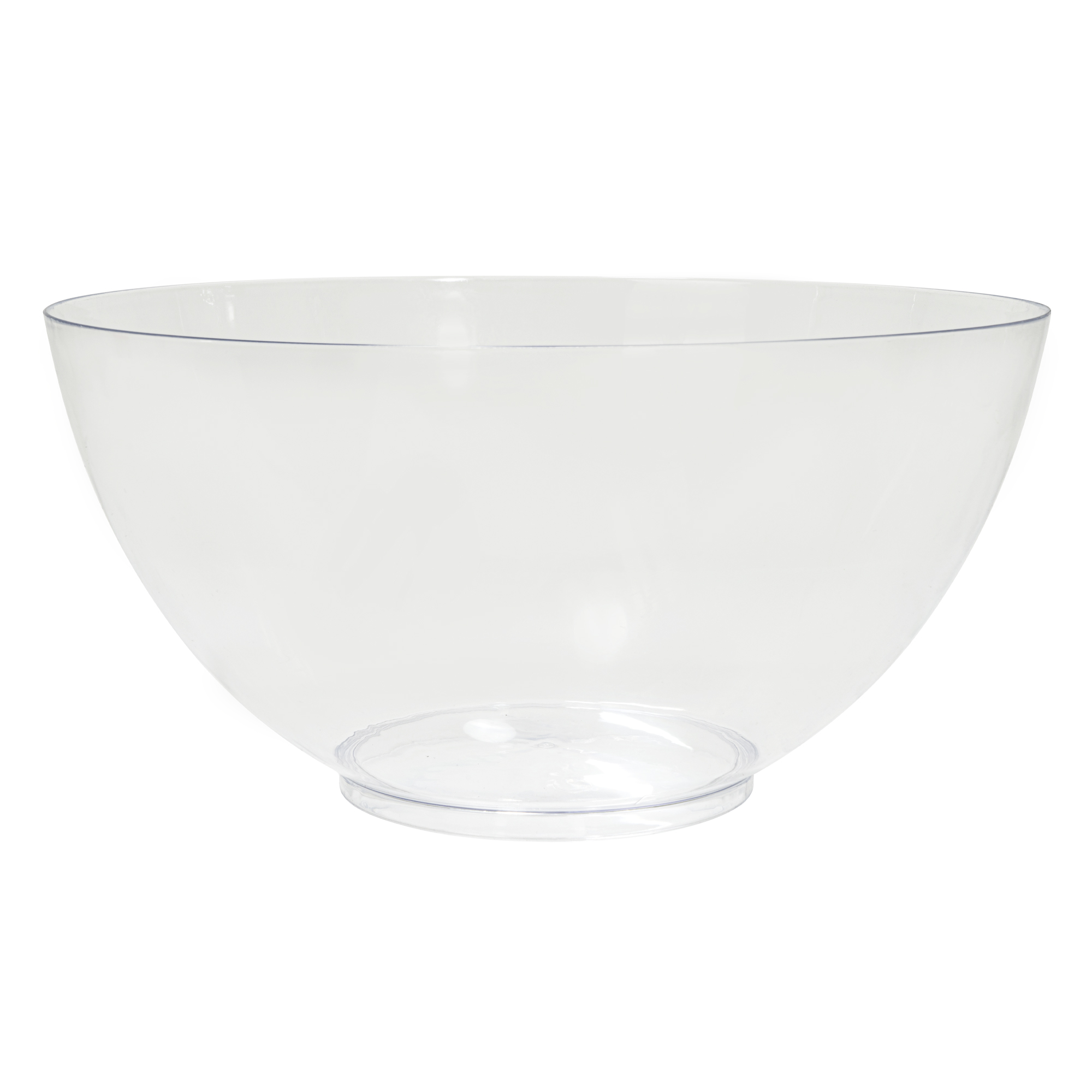 Plastic Round Salad Bowl - Clear