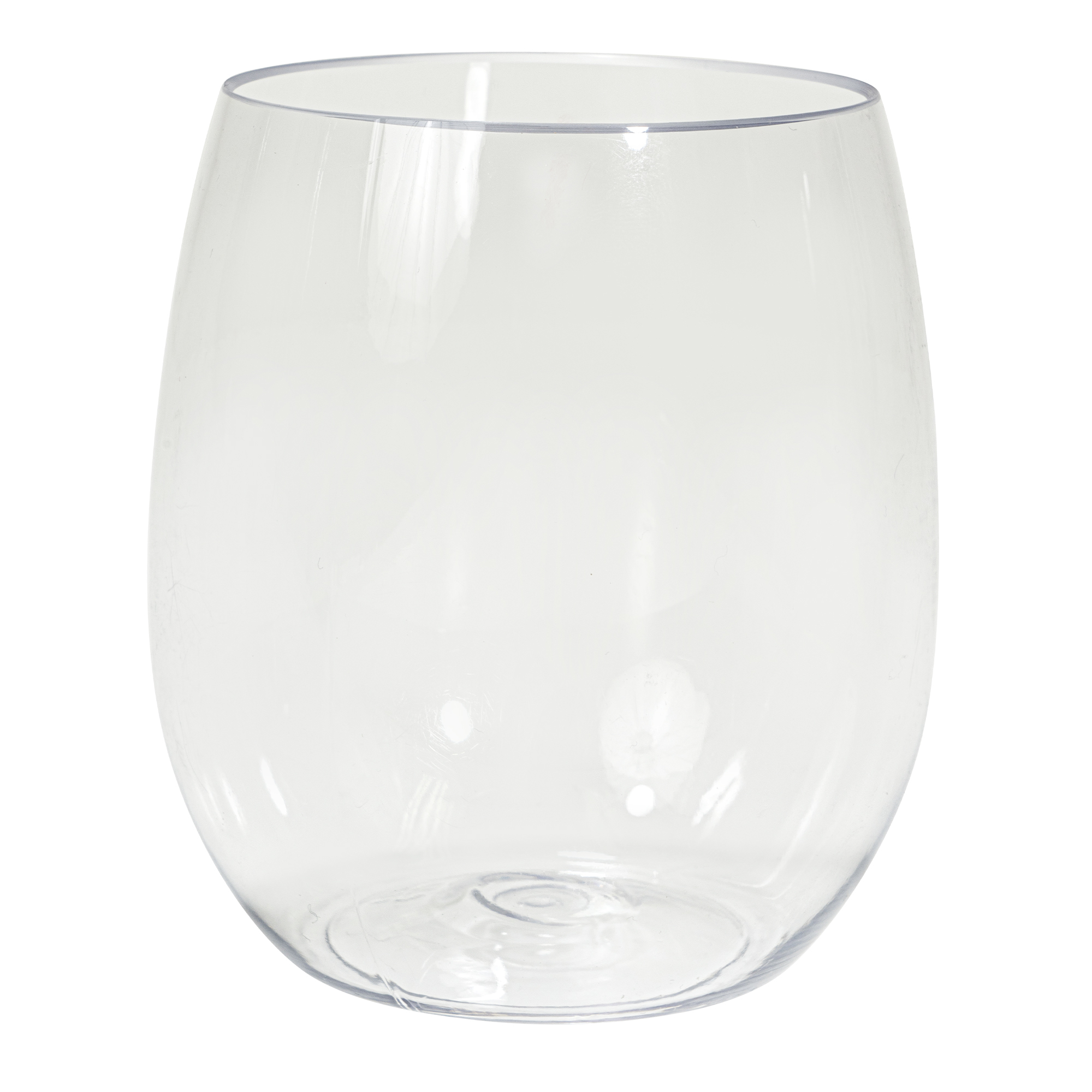 Plastic Stemless Wine Glass 12oz - Clear