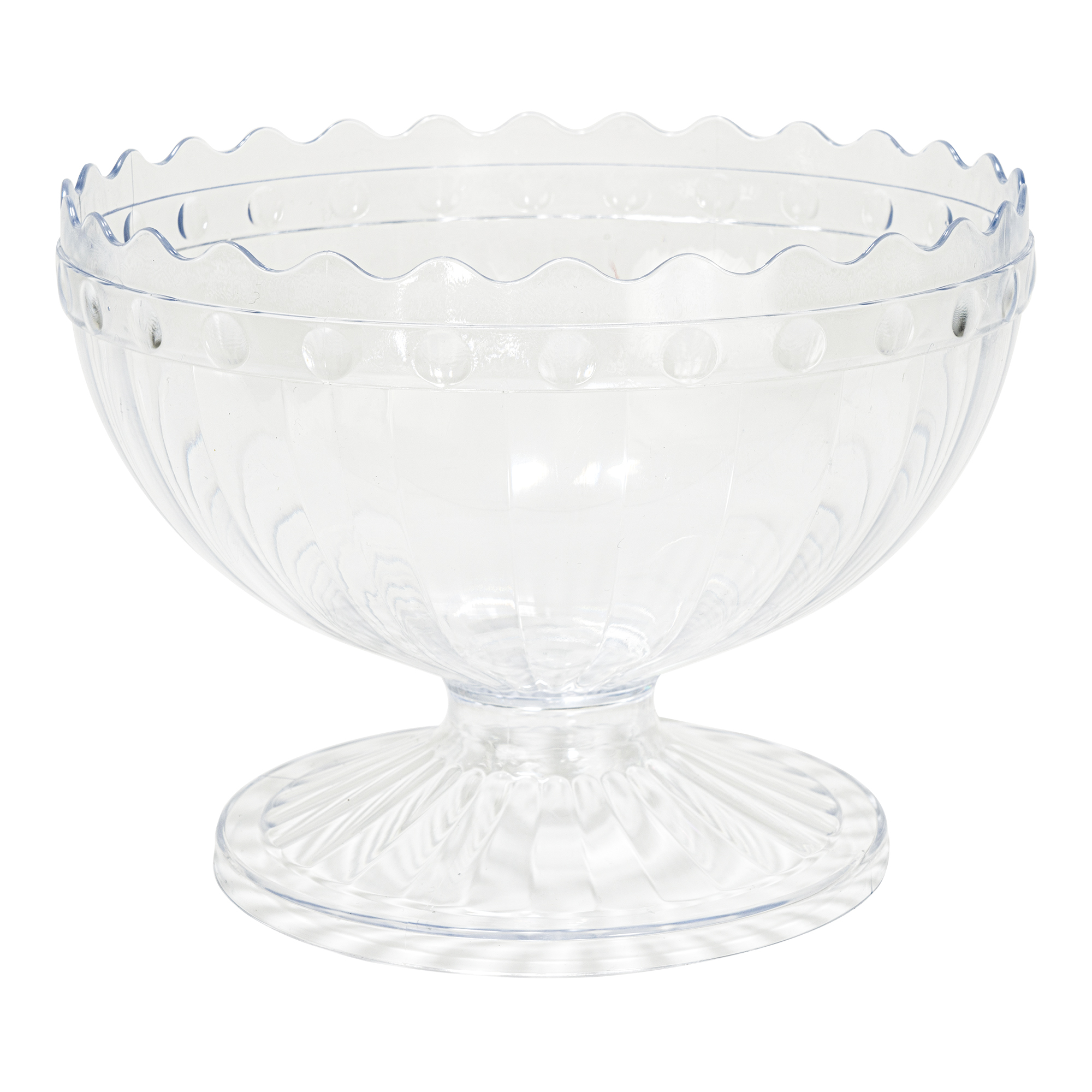 Plastic Fruit Trifle Bowl - Clear
