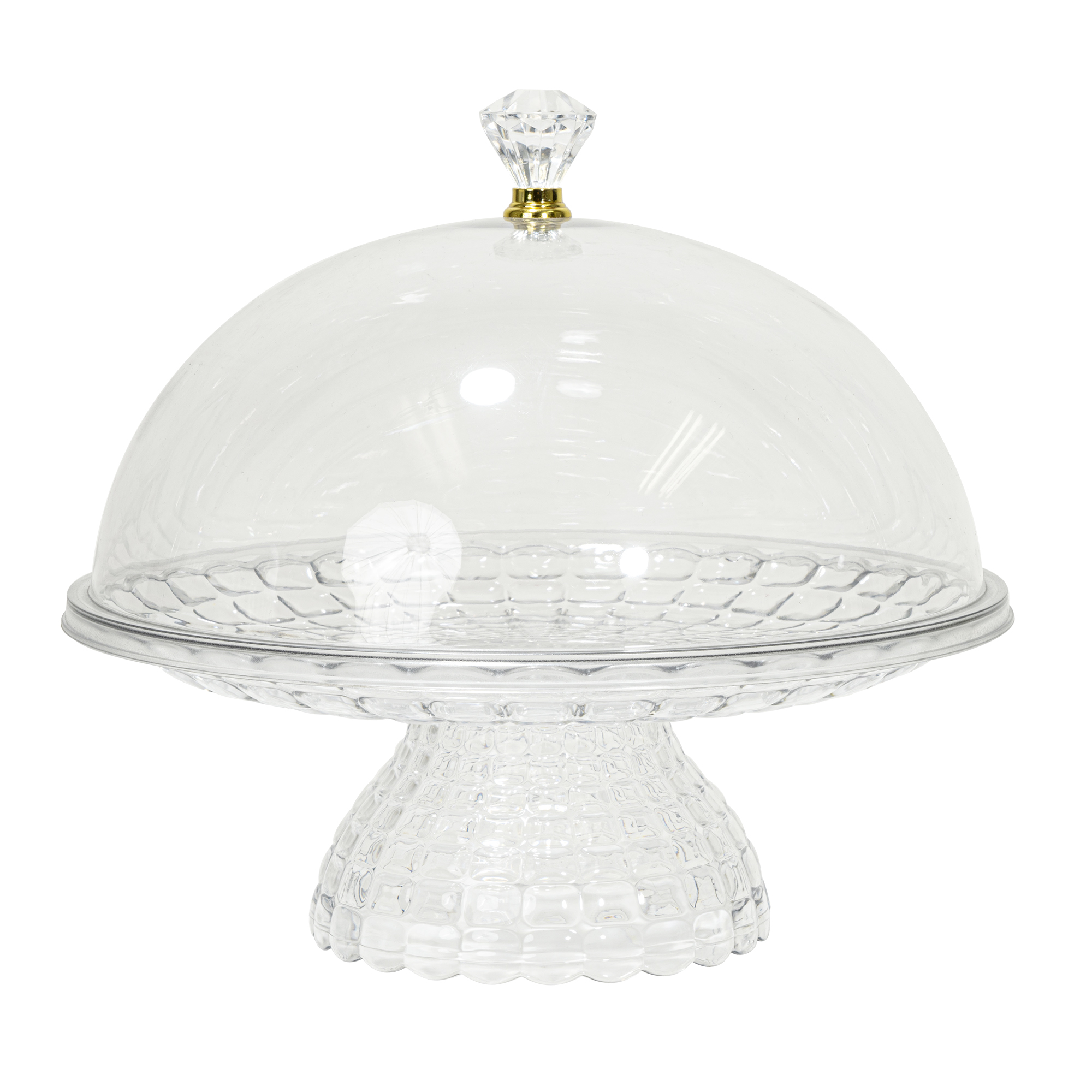 Plastic Cake Stand With Dome Lid 11½" - Clear