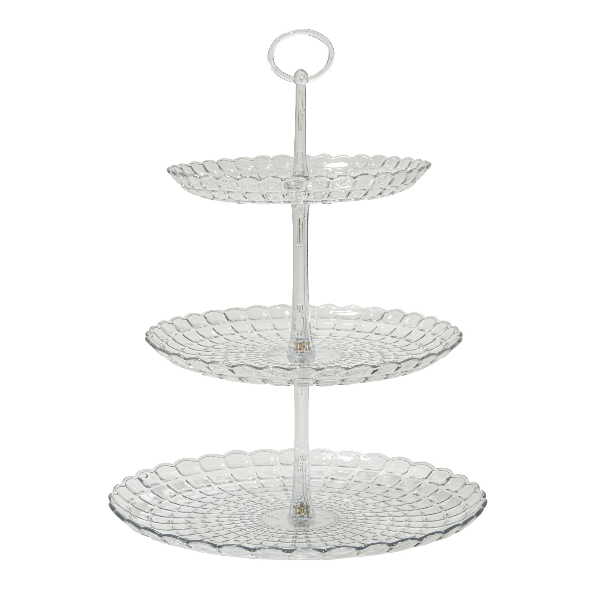 Plastic Cake Stand 3 Tier - Clear