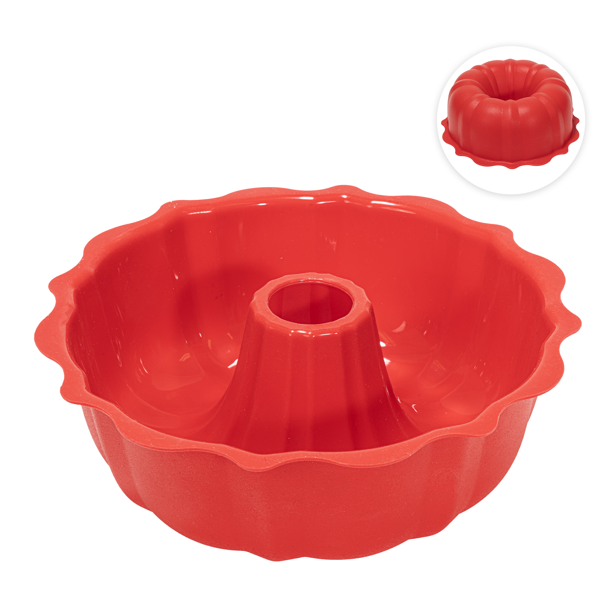 Silicone Bundt Cake Mold 9½" - Red