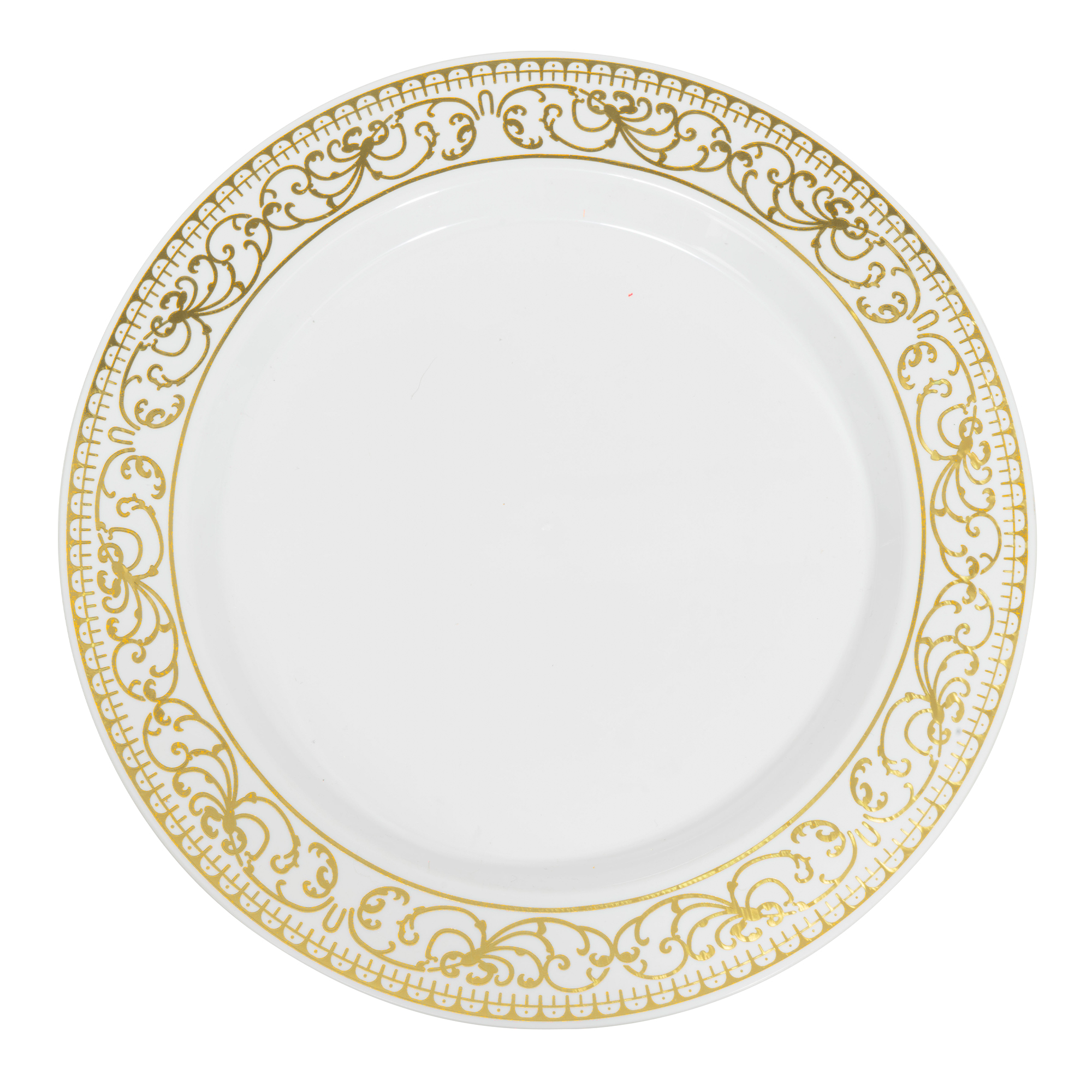 Deluxe Plate With Hot Stamping Edge 10¼" 20pc/pack - Gold