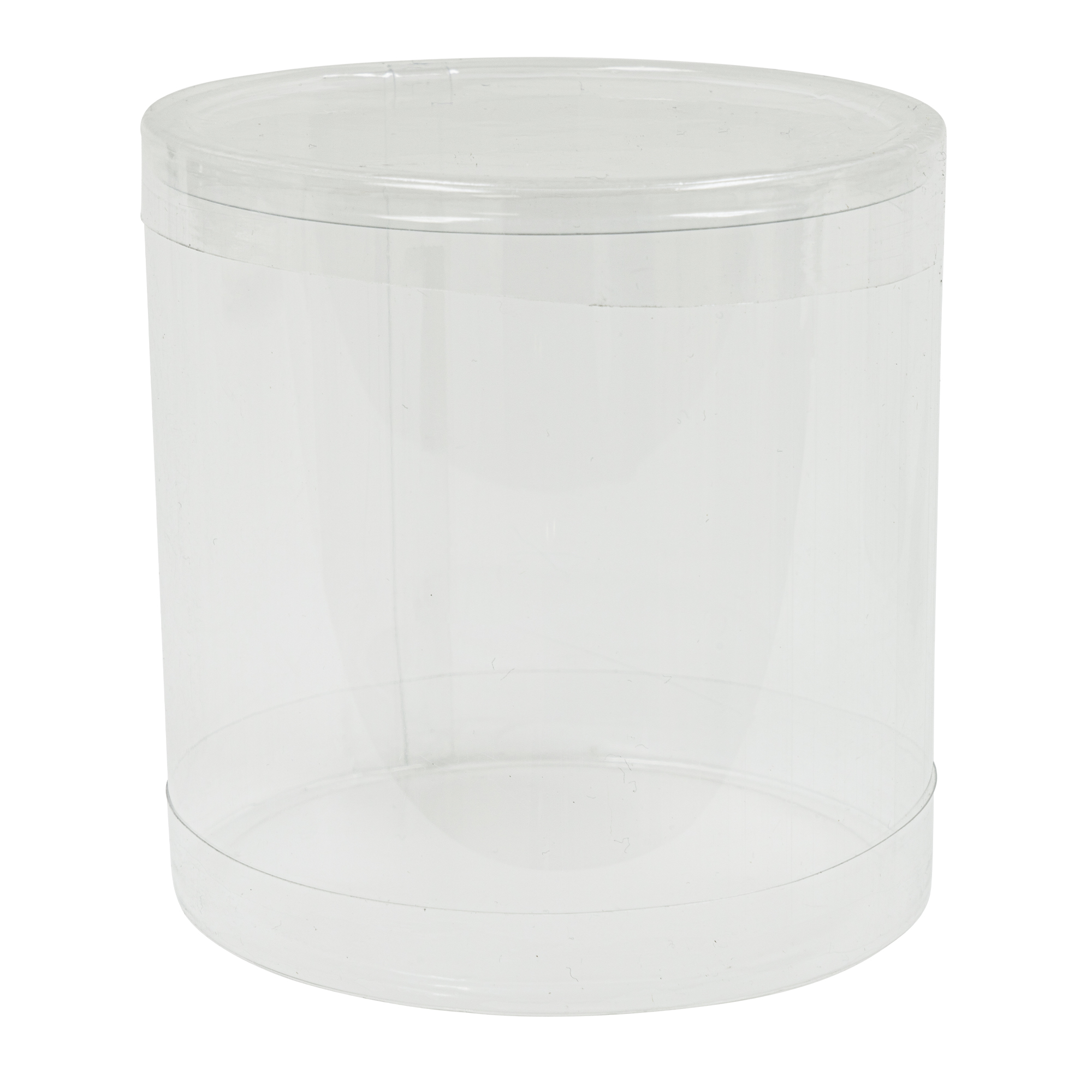Cylinder PVC Container 4" 6pc/pack - Clear