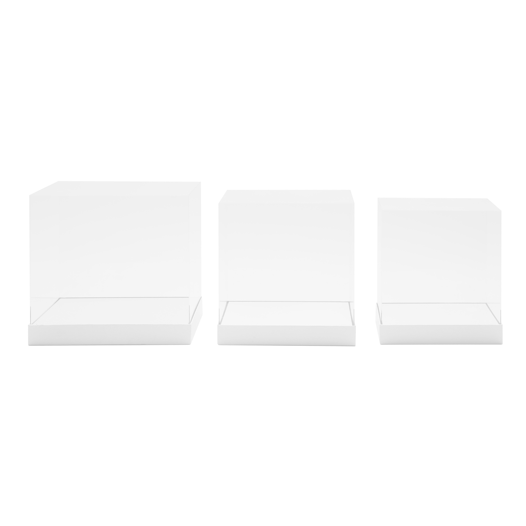 Acrylic Gift Box 3pc/set - White