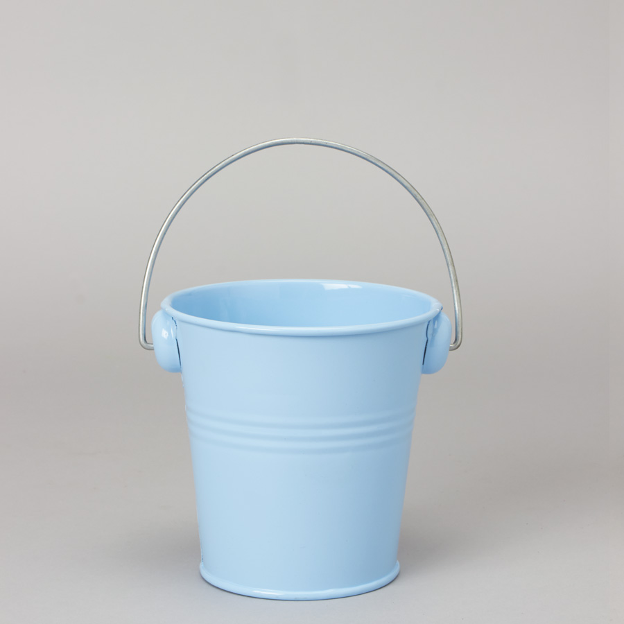 Metal Pail Bucket Blue