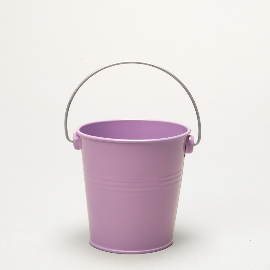 Metal Pail Bucket Lavender