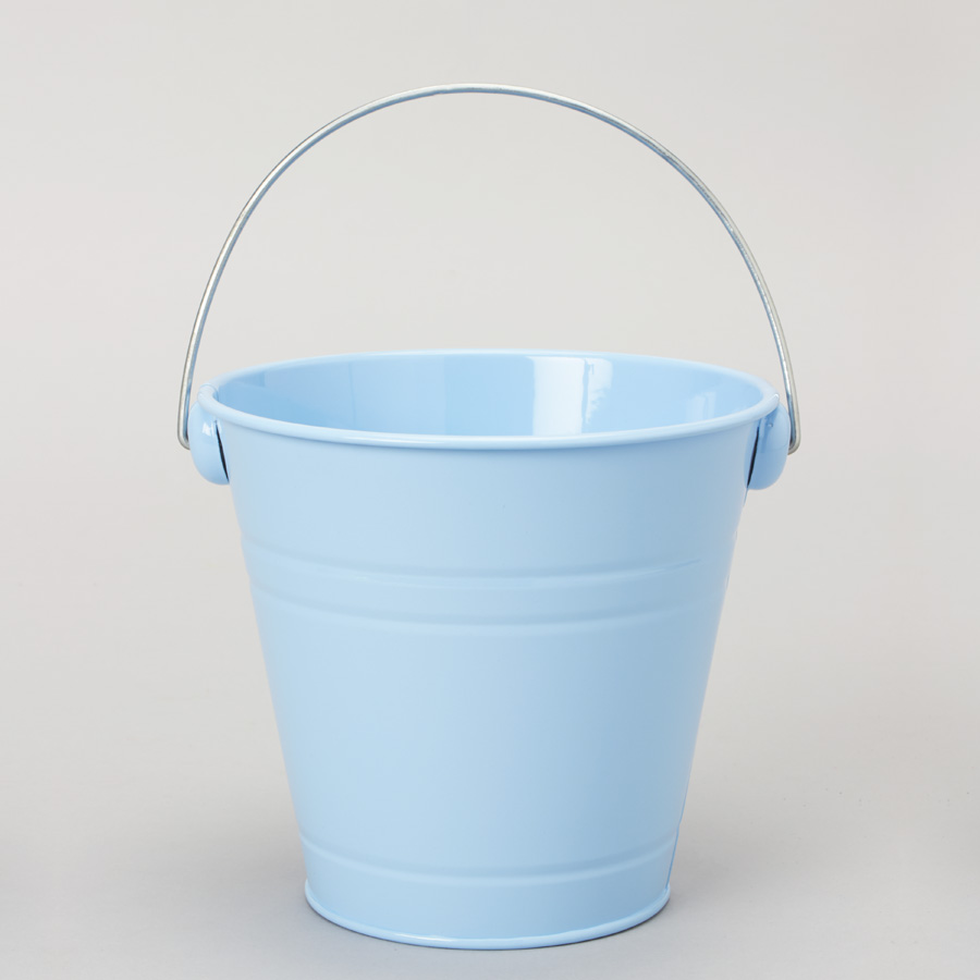 Metal Pail Bucket Blue