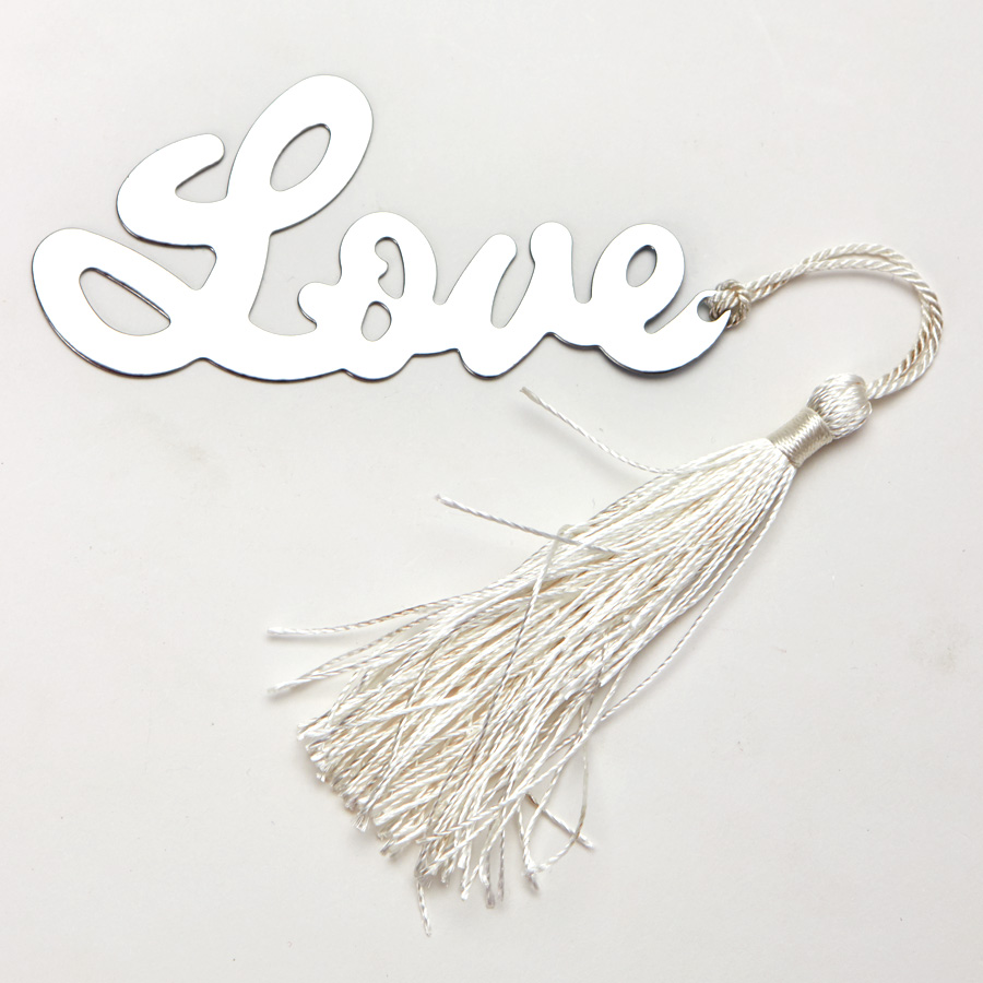 Metal Favor - "Love" Bookmark