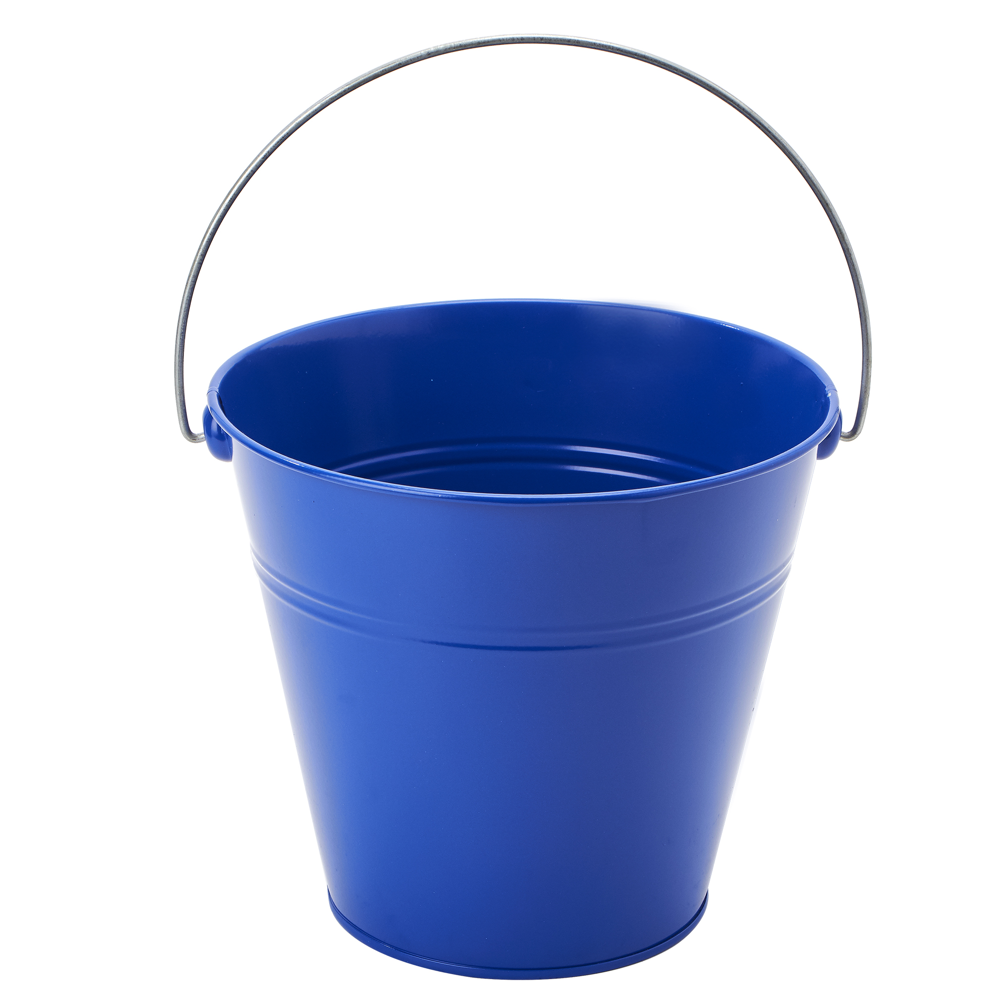 Tin Metal Pail Bucket - Royal Blue