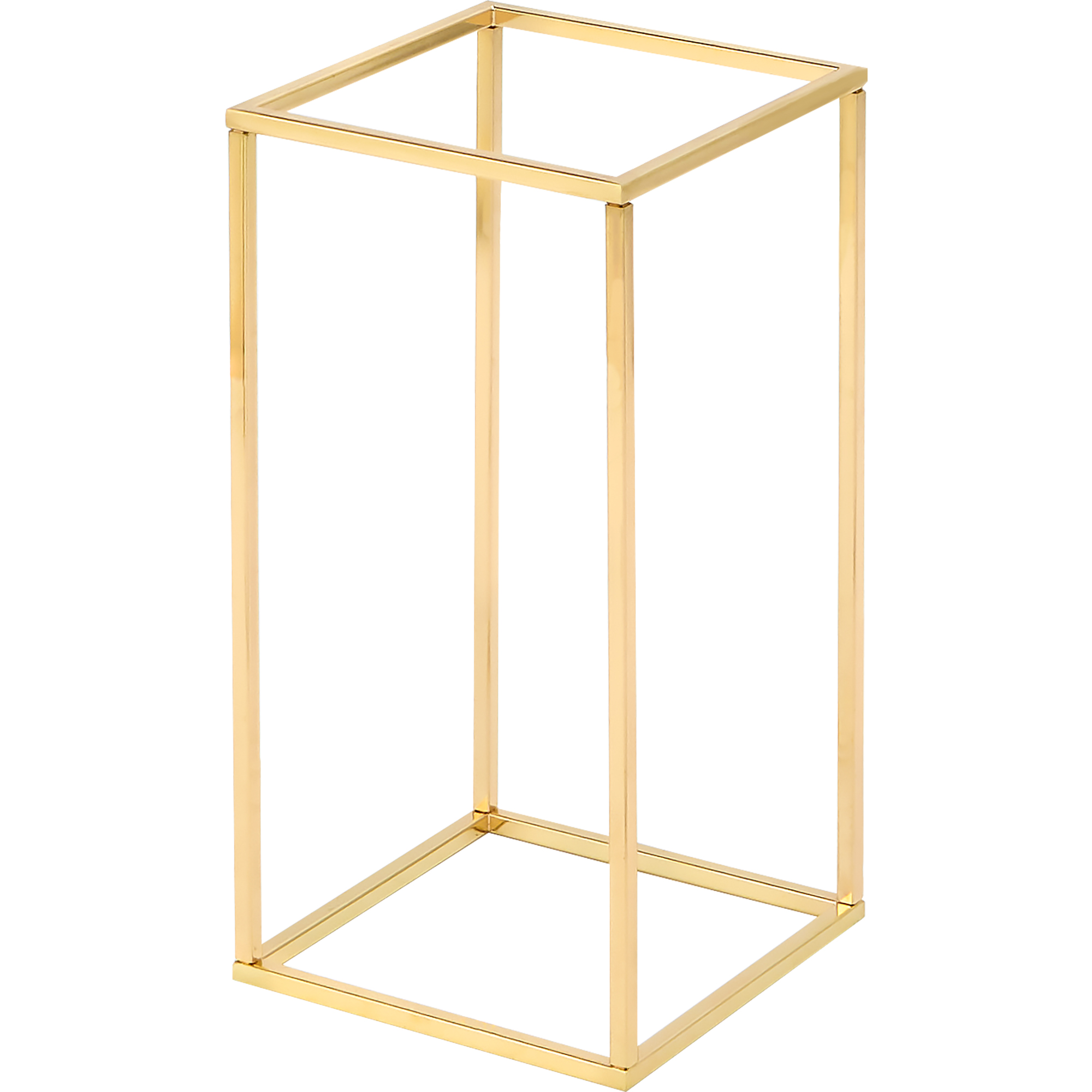 Metal Floral Box Stand 16" - Gold