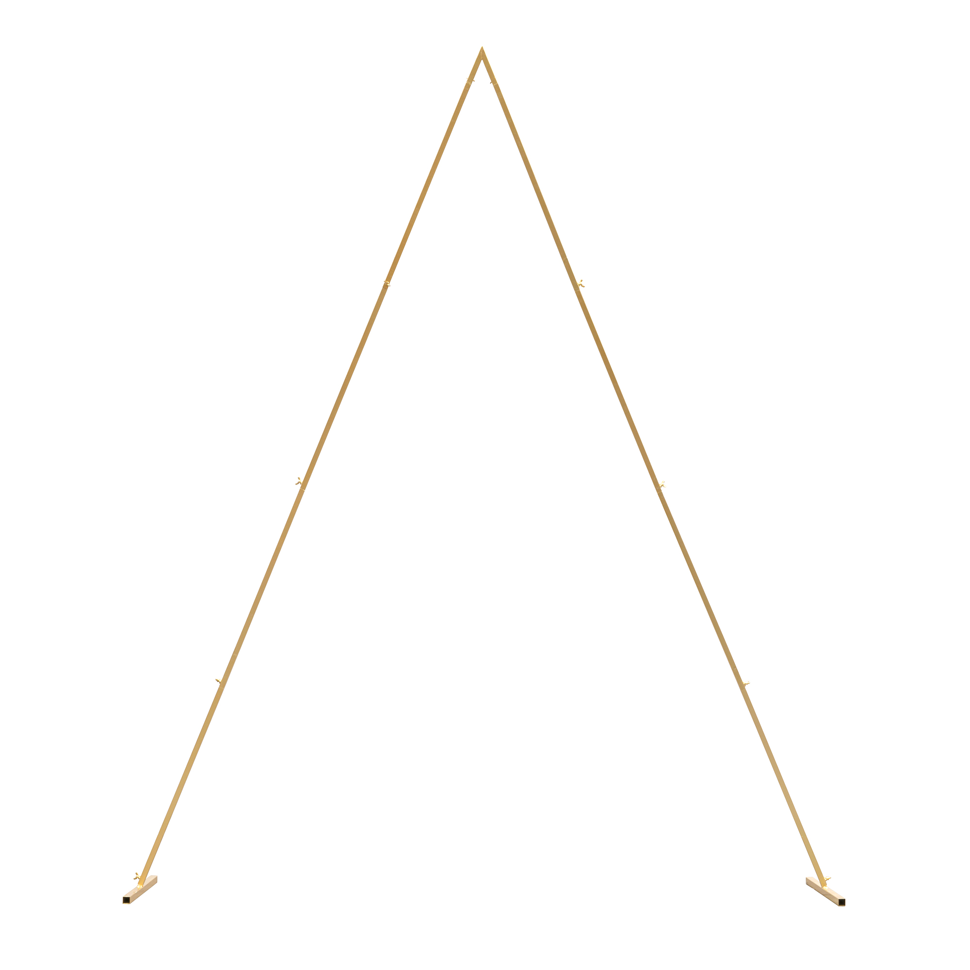 Metal Triangle Arch 90" - Gold