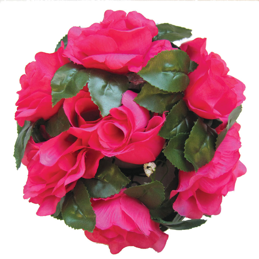 Large Flower Candle Rings 9" - Fuchsia