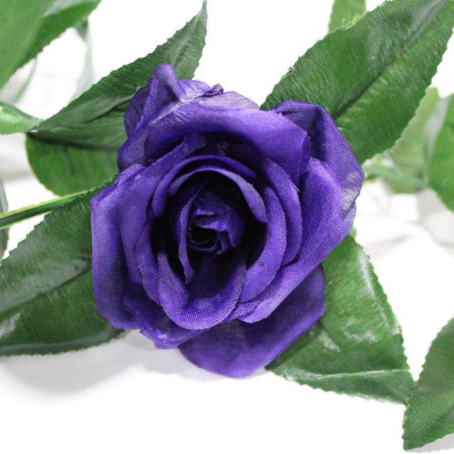 Artificial Rose Garland 78" - Purple