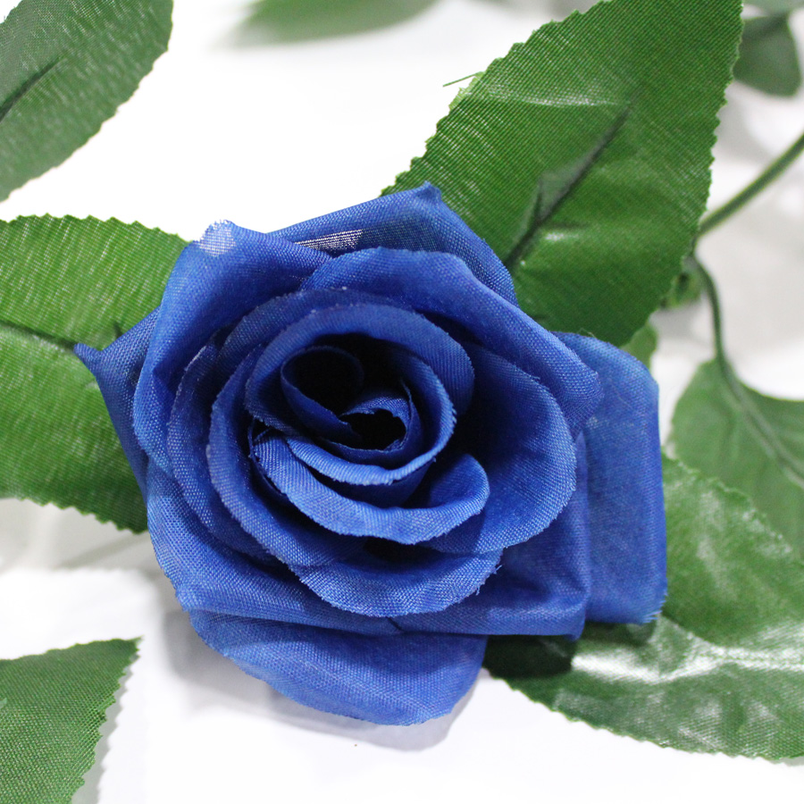 Artificial Rose Garland 78" - Royal Blue