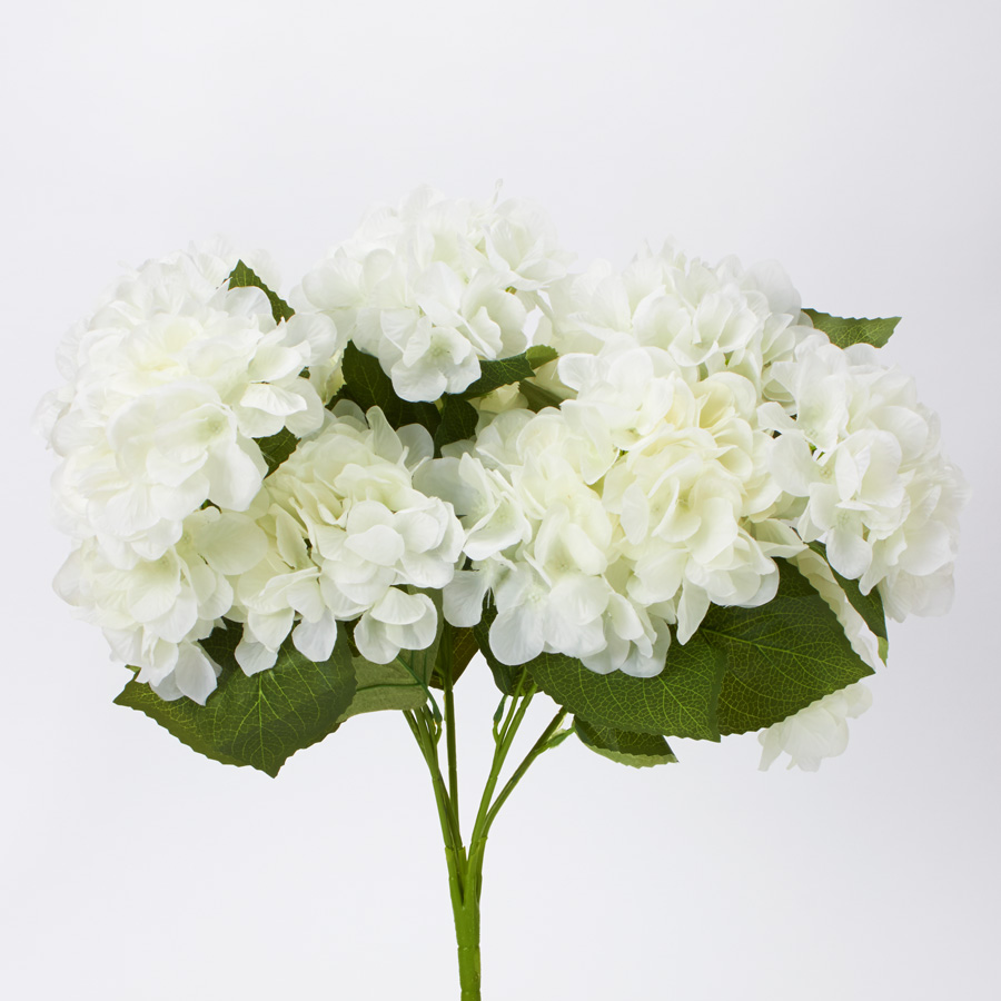 Artificial Hydrangea Bouquet  22&quot; - White