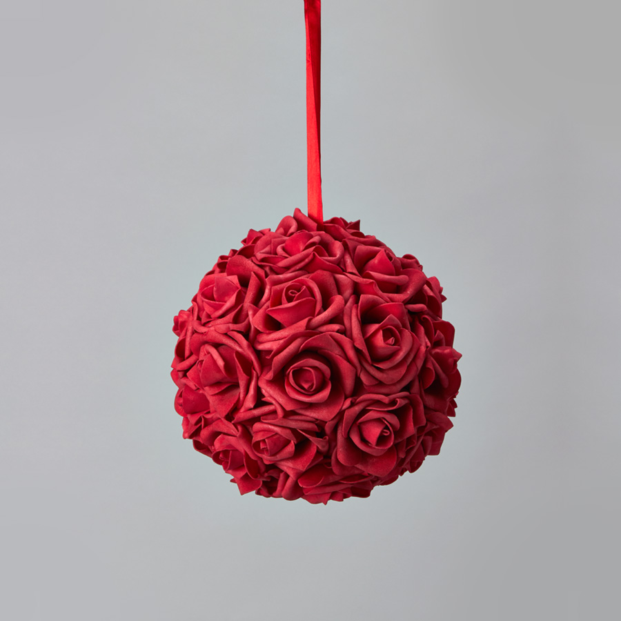 Foam Rose Ball 6½" - Red