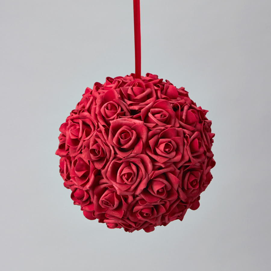 Foam Rose Ball 10" - Red