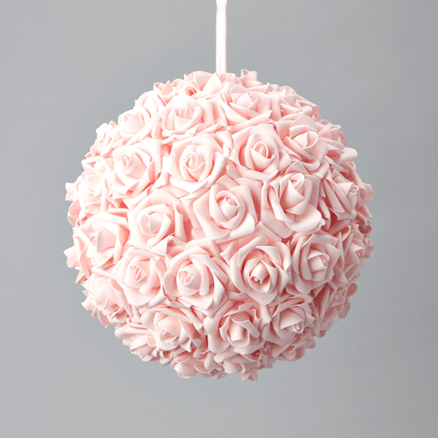 Foam Rose Ball 12" - Pink