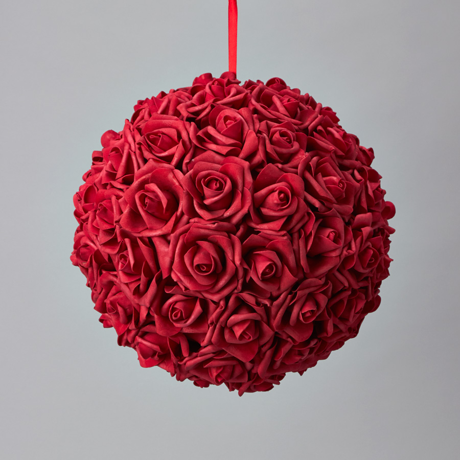 Foam Rose Ball 12" - Red