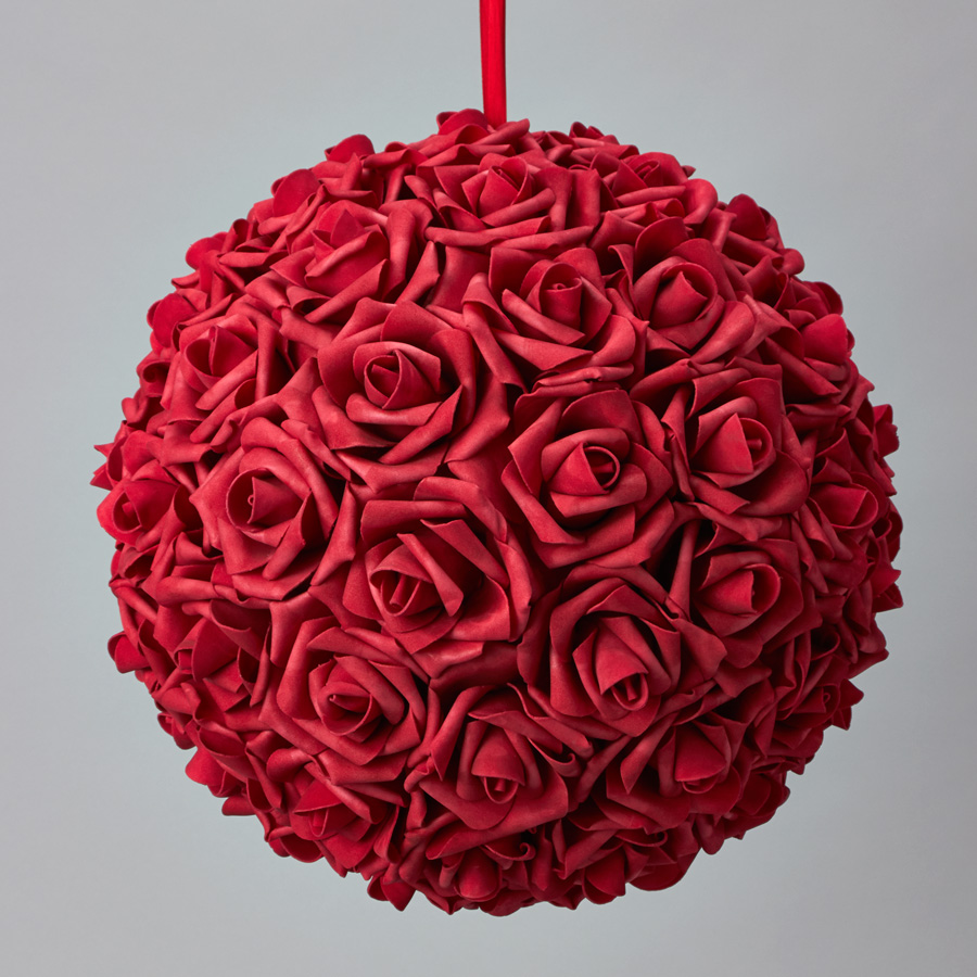 Foam Rose Ball 14" - Red