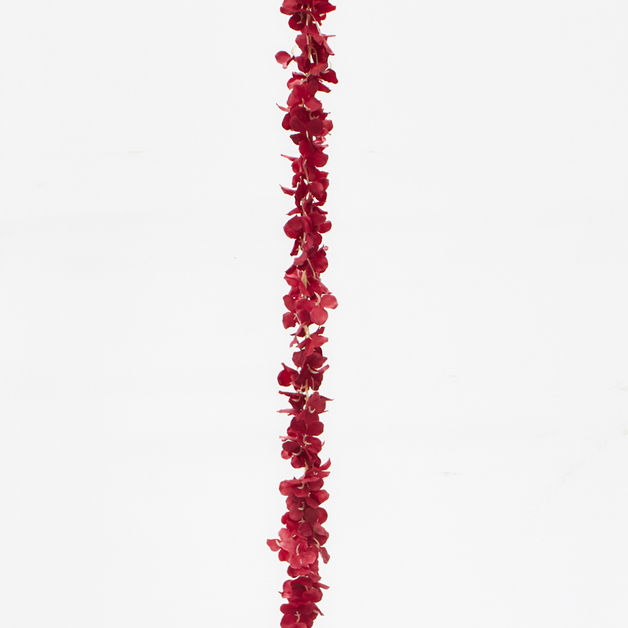Artificial Hydrangea Flower Garland - Burgundy